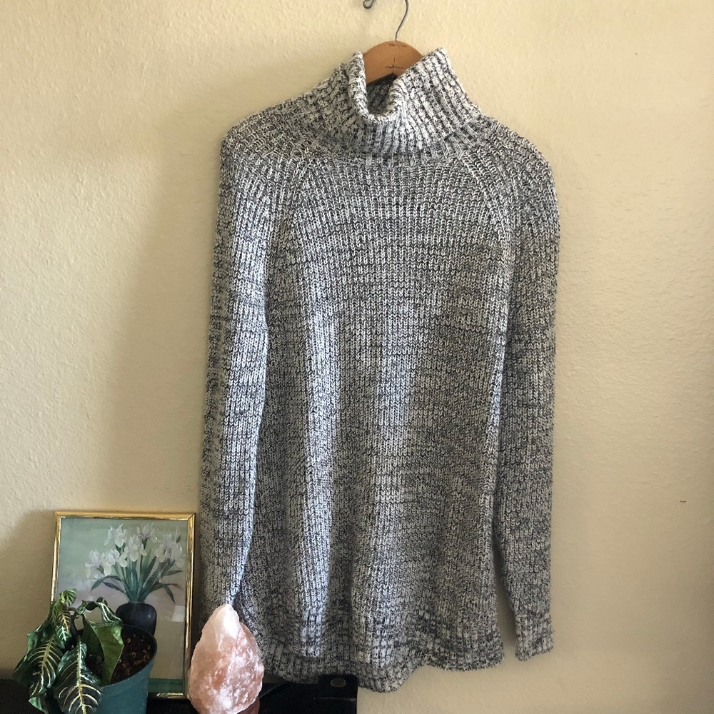 H&M grey turtleneck sweater-dress